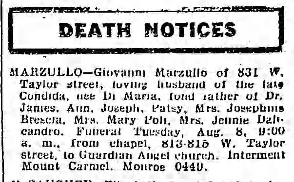 Giovanni marzullo Death