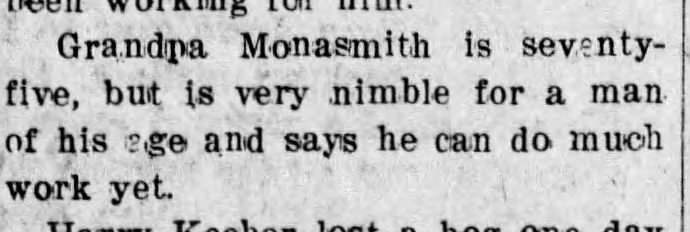 Grandpa Monasmith Formosa Spirit Jun 26 1913