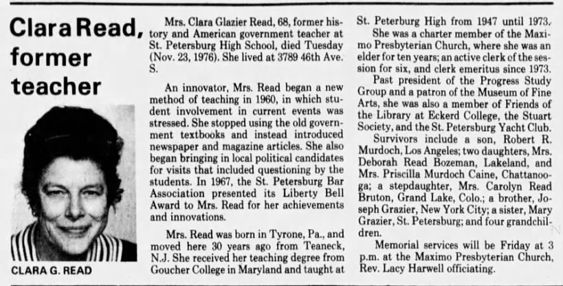 Clara Grazier obituary