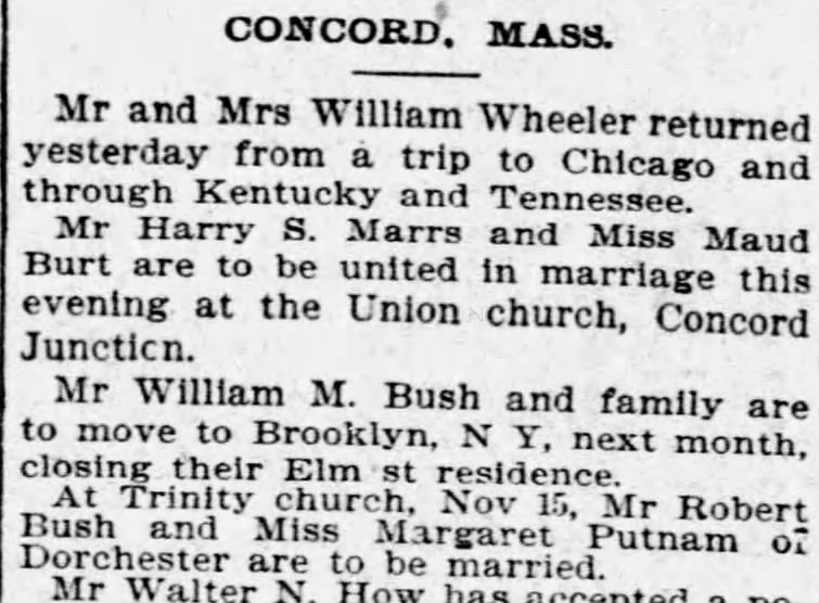 William Mack Bush and Lillie to move from Concord to Brooklyn_1894