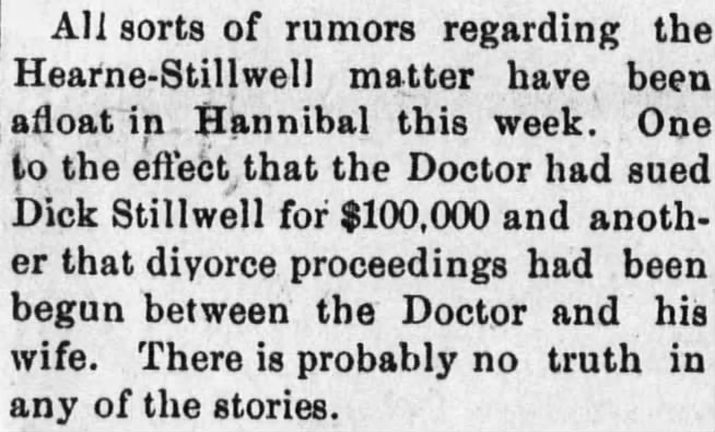 Stillwell murder 1891 rumor