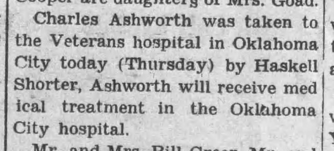 Charles Ashworth in hospital