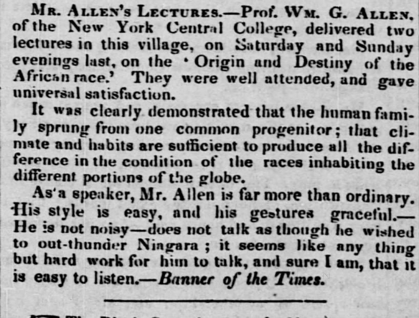 Lectures of William G. Allen