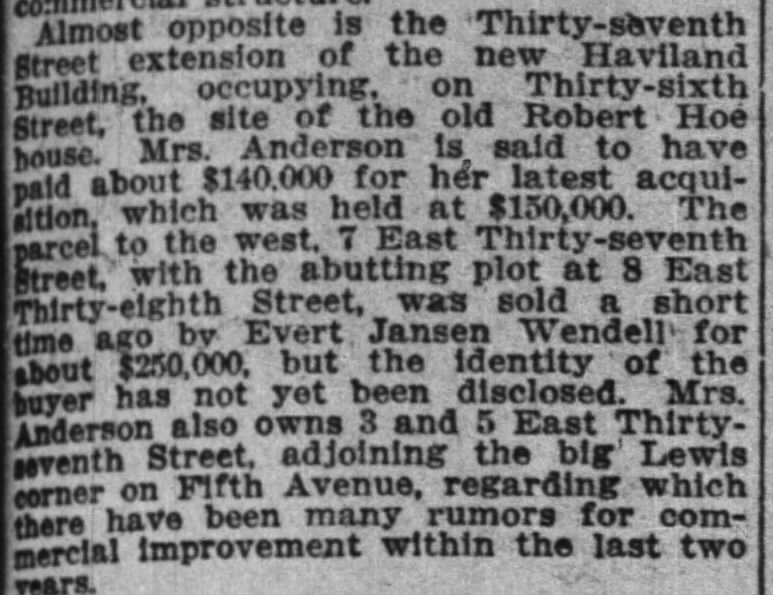 Evert flogs his mother's mother for $250,000 1912