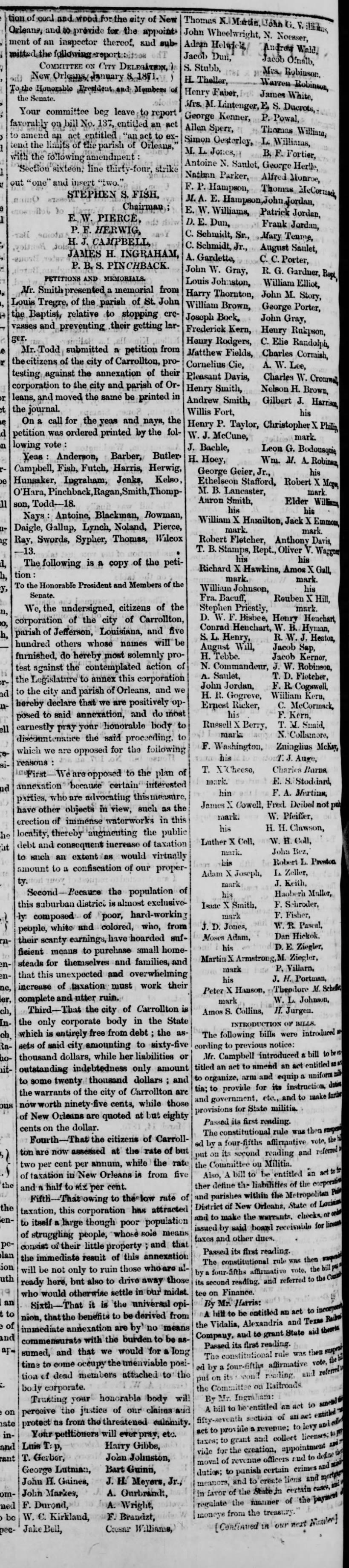 1871 Mar 5 Carrollton Petition "Louisianian"
