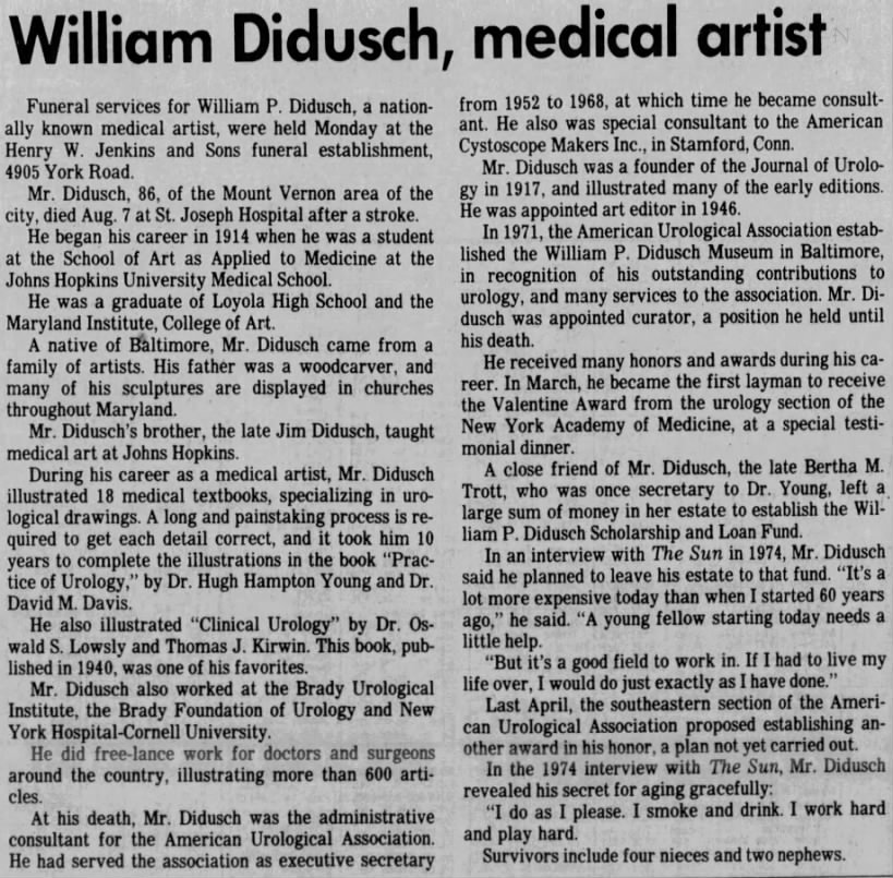 William Didusch, medical artist