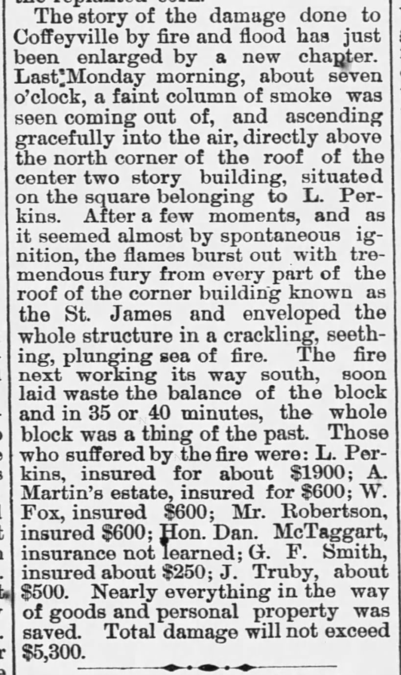 Coffeyville fire 1885
