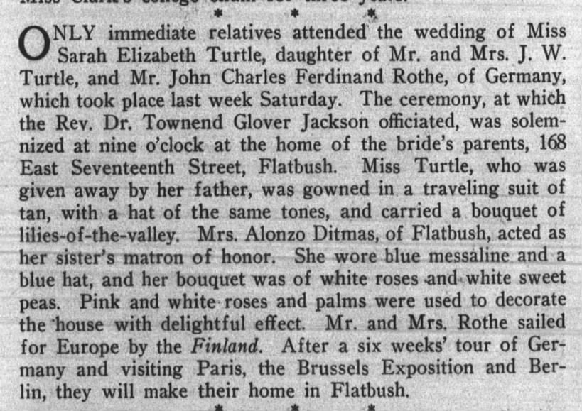 5/14/1910 wedding of sister