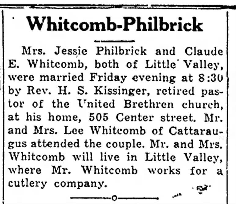 Philbrick-Whitcomb wedding