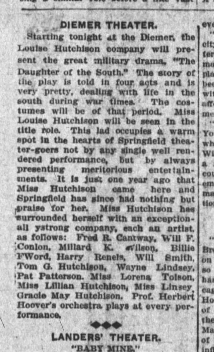 Springfield, MO 23 October 1910