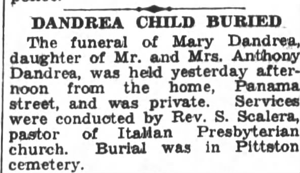 D'Andrea Child Buried