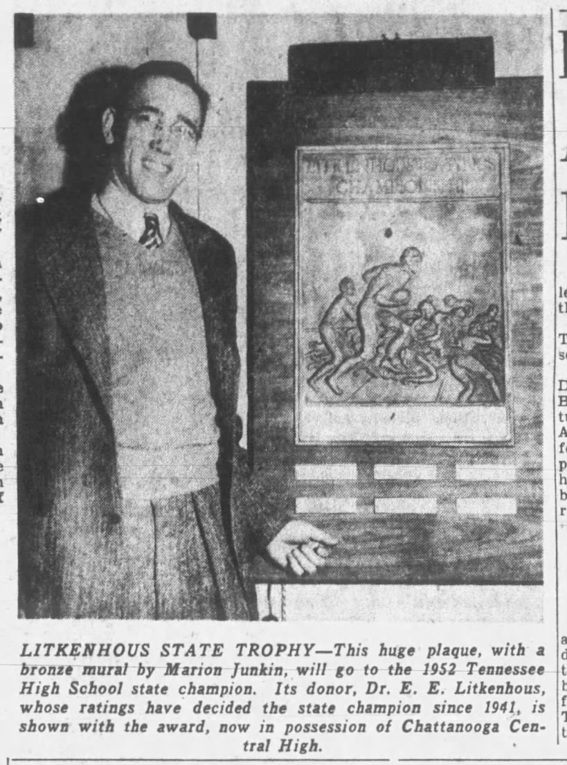 Litkenhous Trophy Marion Junkin bronze mural plaque
