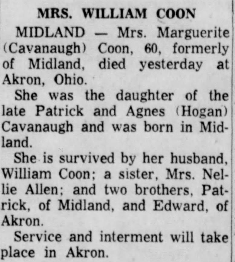 Obituary for Marguerite Coon
