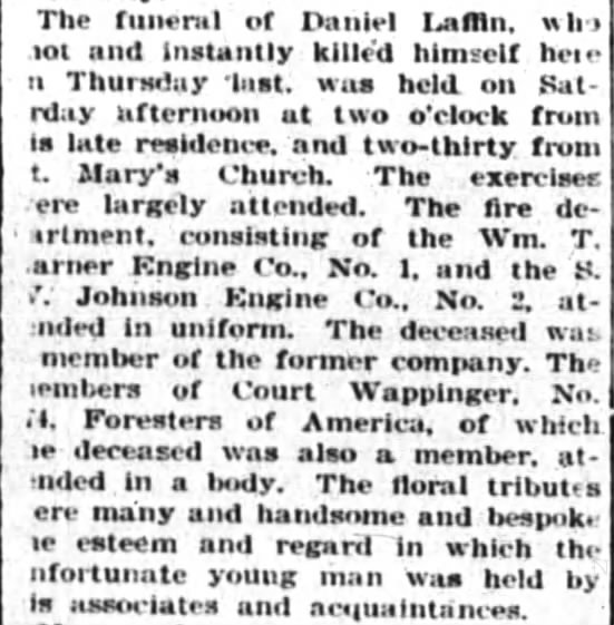 Daniel Laffin Funeral