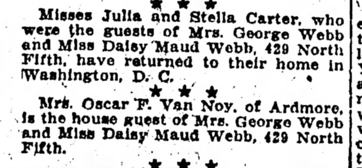 Webb:  Muskogee Times, 12 Dec 1922, pg 5