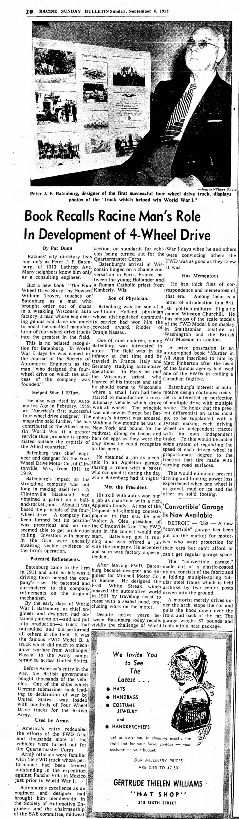 Racine Sunday Bulletin
September 4, 1955