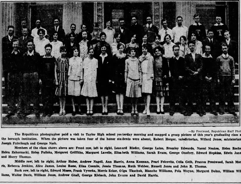 1929 Taylor Graduating Class