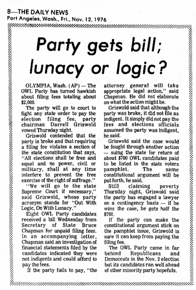 The Daily News (Port Angeles)  November 12, 1976