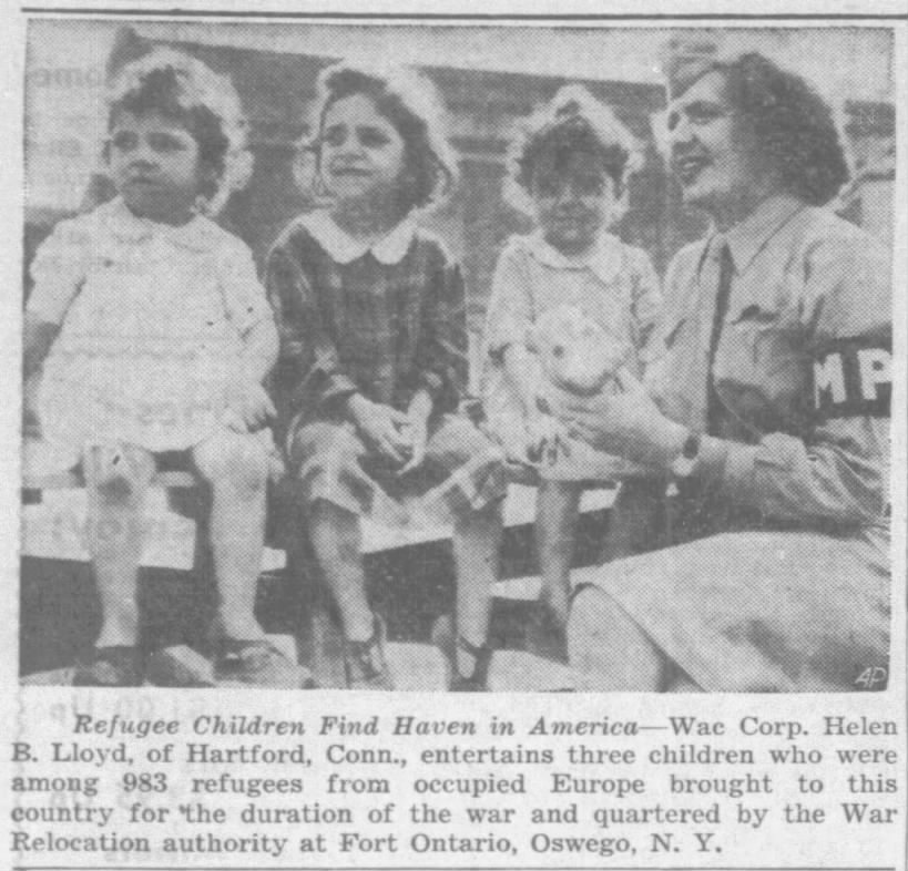 Refugee Children Find Haven in America - Picture - 8 Aug 1944