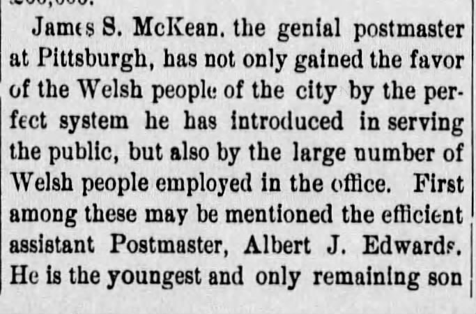 Albert J. Edwards Assistant Postmaster