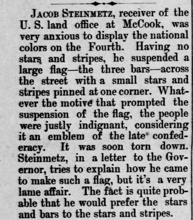 Lincoln county Tribune, North Platte, NE July 14, 1888