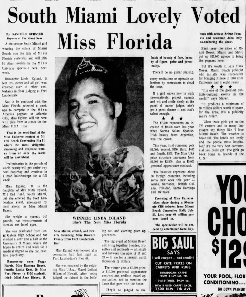 South Miami Lovely Voted Miss Florida