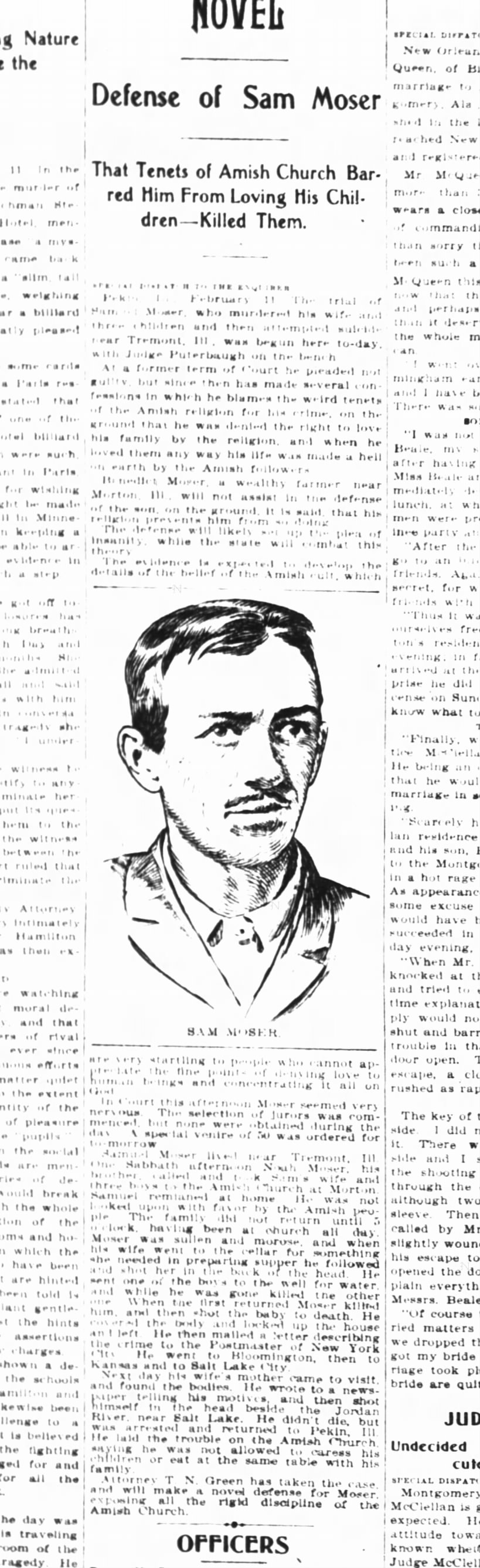 Cincinnati Enquirer 2.12.1901 PEN DRAWING OF SAM
