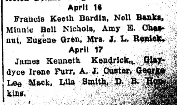 Happy Birthday Minnie Bell Nichols
Llano News   April 15, 1943