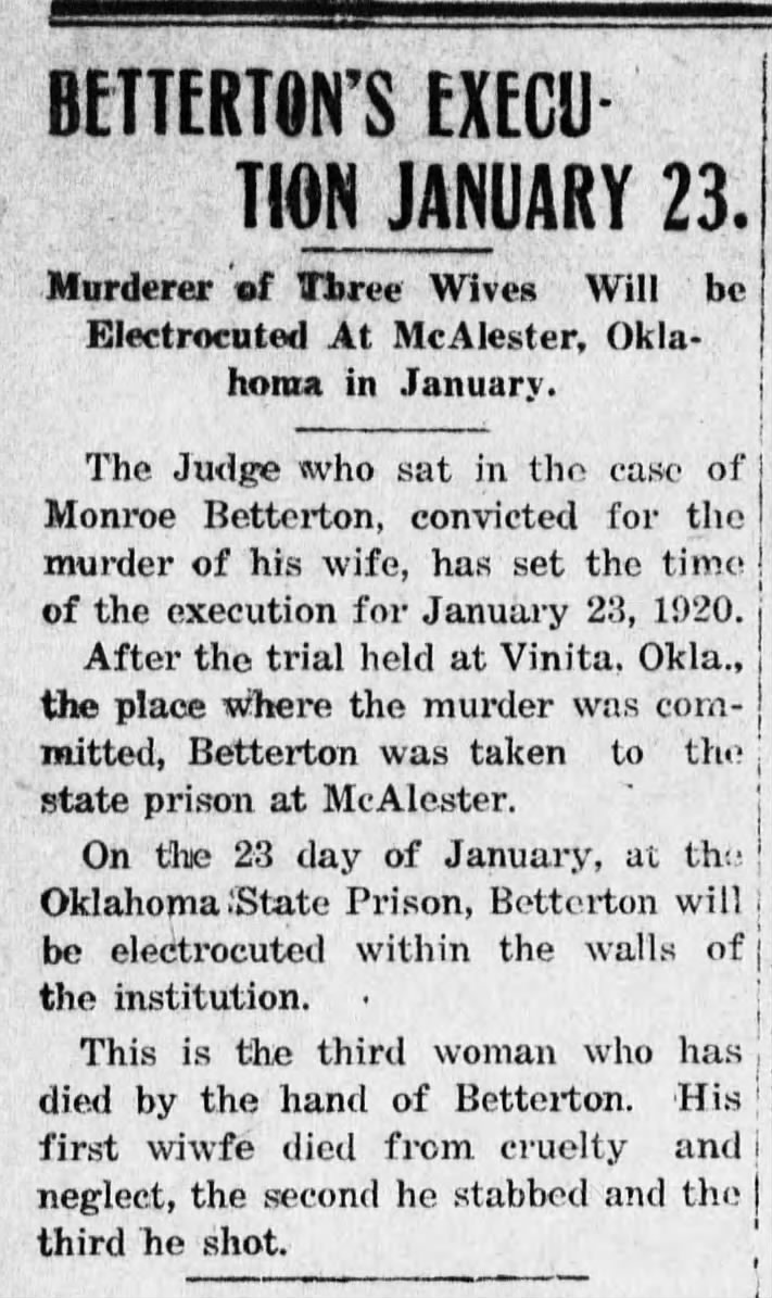Betterton's Execution January 23
