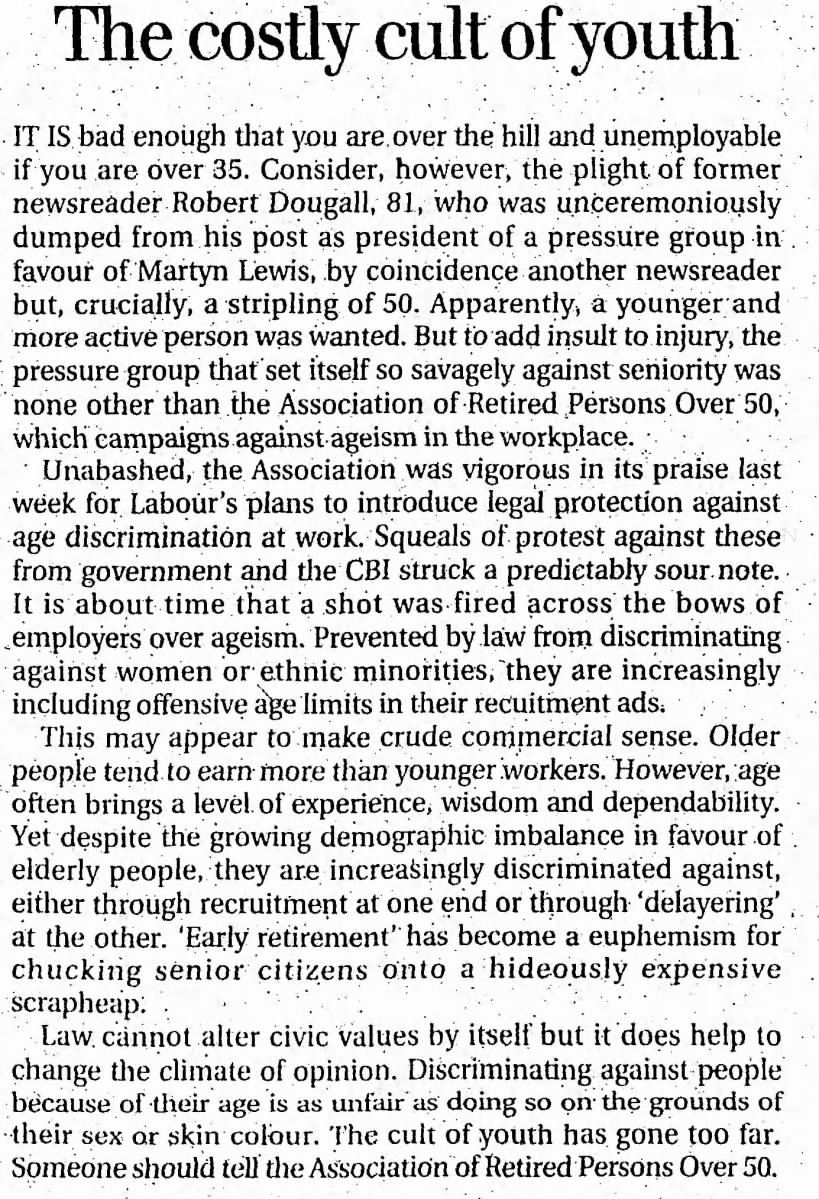 The costly cult of youth - The Observer Review - 10 September 1995 - Page 3