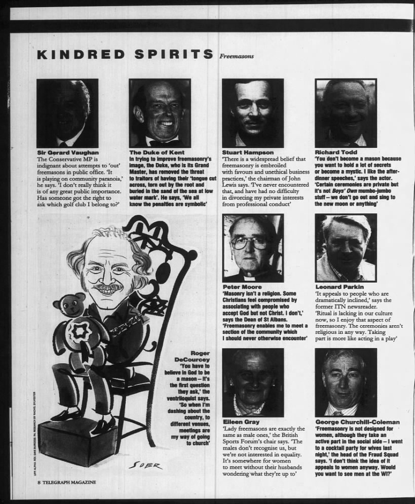 Freemasons - The Daily Telegraph Magazine - 17 July 1993 - Page 8