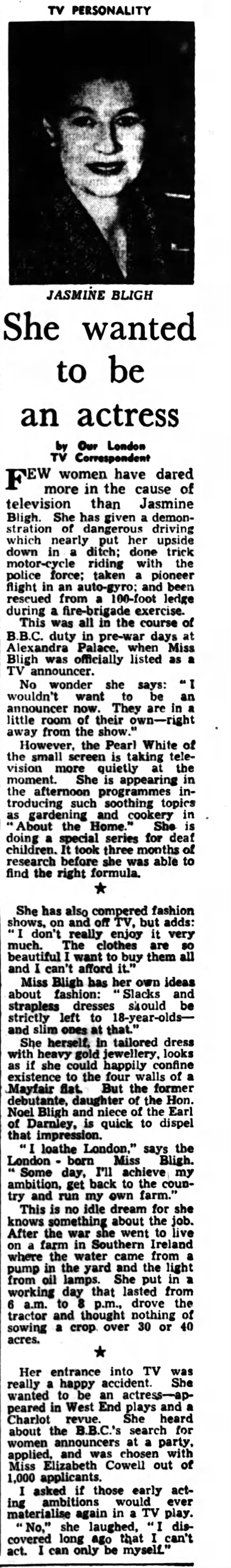 Jasmine Bligh Profile - Birmingham Gazette - 5 June 1954 - Page 4