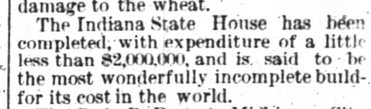 Cost--Waterloo Press, IN 8-8-1885