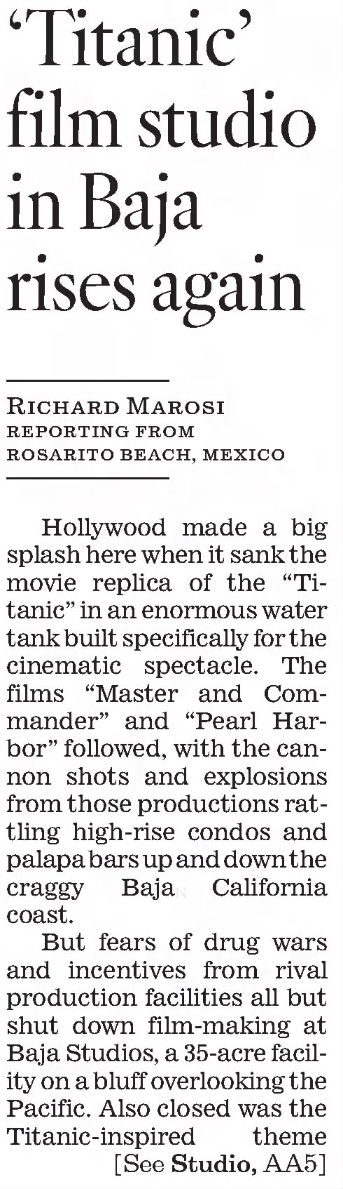 'Titanic' film studio in Baja rises again