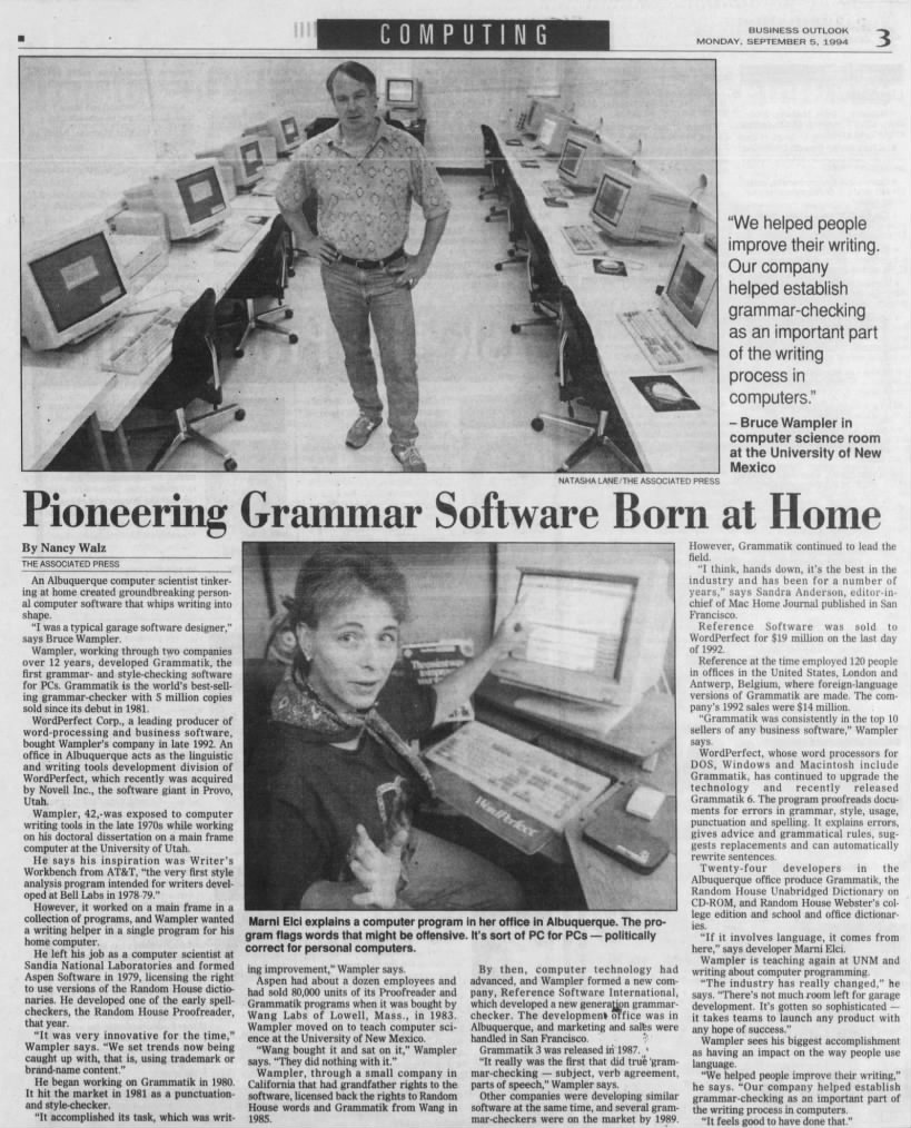 Pioneering Grammar Software Born at Home