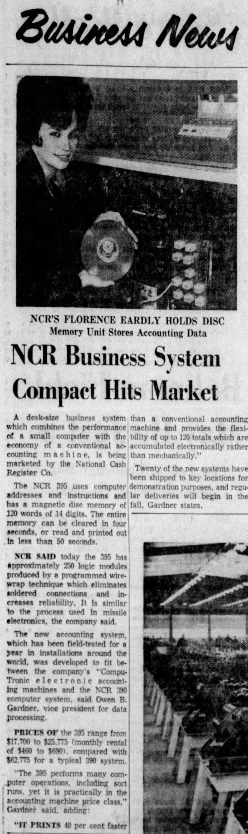 NCR Business System Compact Hits Market