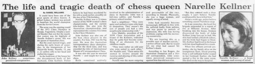 The life and death of chess queen Narelle Kellner