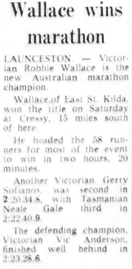 Wallace wins marathon