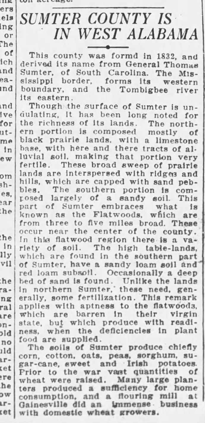 Info about Flatwood, Alabama 1916