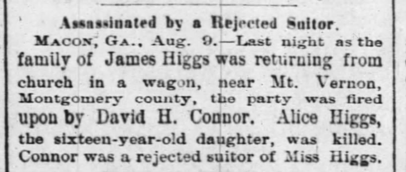 1884-08-10 HIGGS ALICE DAUGHTER OF JAMES KILLED BY REJECTED SUITOR
