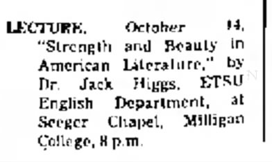 1975-10-11 HIGGS DR JACK - ETSU ENGLISH DEPARTMENT