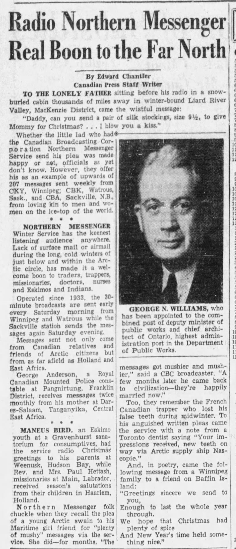 CBC Northern Messenger 1947