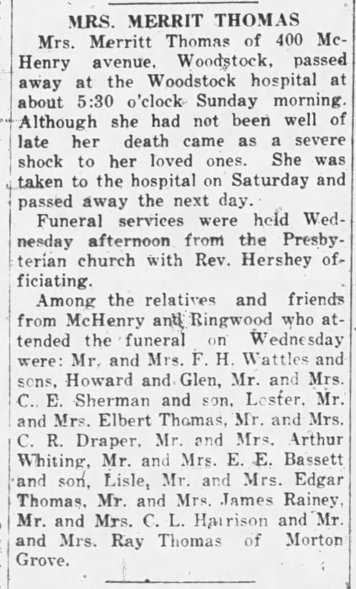 03 Nov 1927 - The McHenry Plaindealer, McHenry, McHenry County, Illinois, Page 5, Column 2