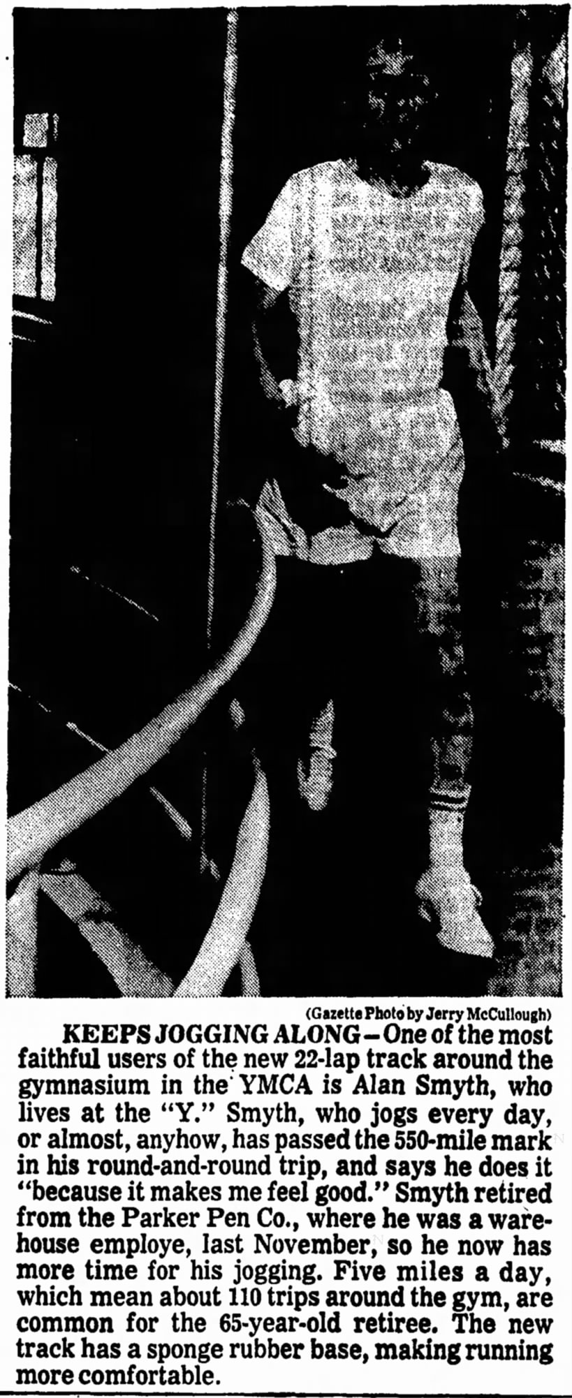 Alan Smyth jogging
10 April 1969