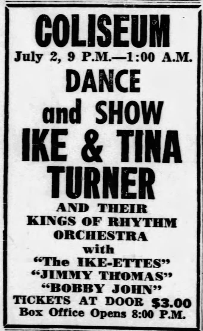 Ike & Tina Turner at El Paso County Coliseum - July 2, 1966