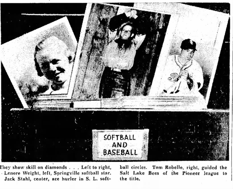 Top Sportsmen (and women) of the year - The Salt Lake Tribune 1 Jan 1941- Lenore Weight