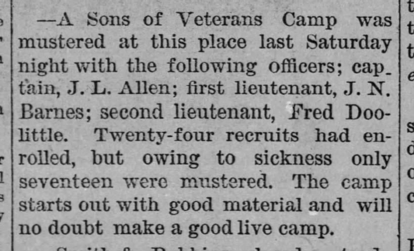 J.L. Allen Sons of Veterans camp