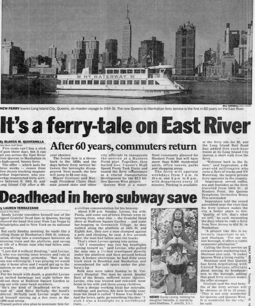 It's a ferry-tale on East River