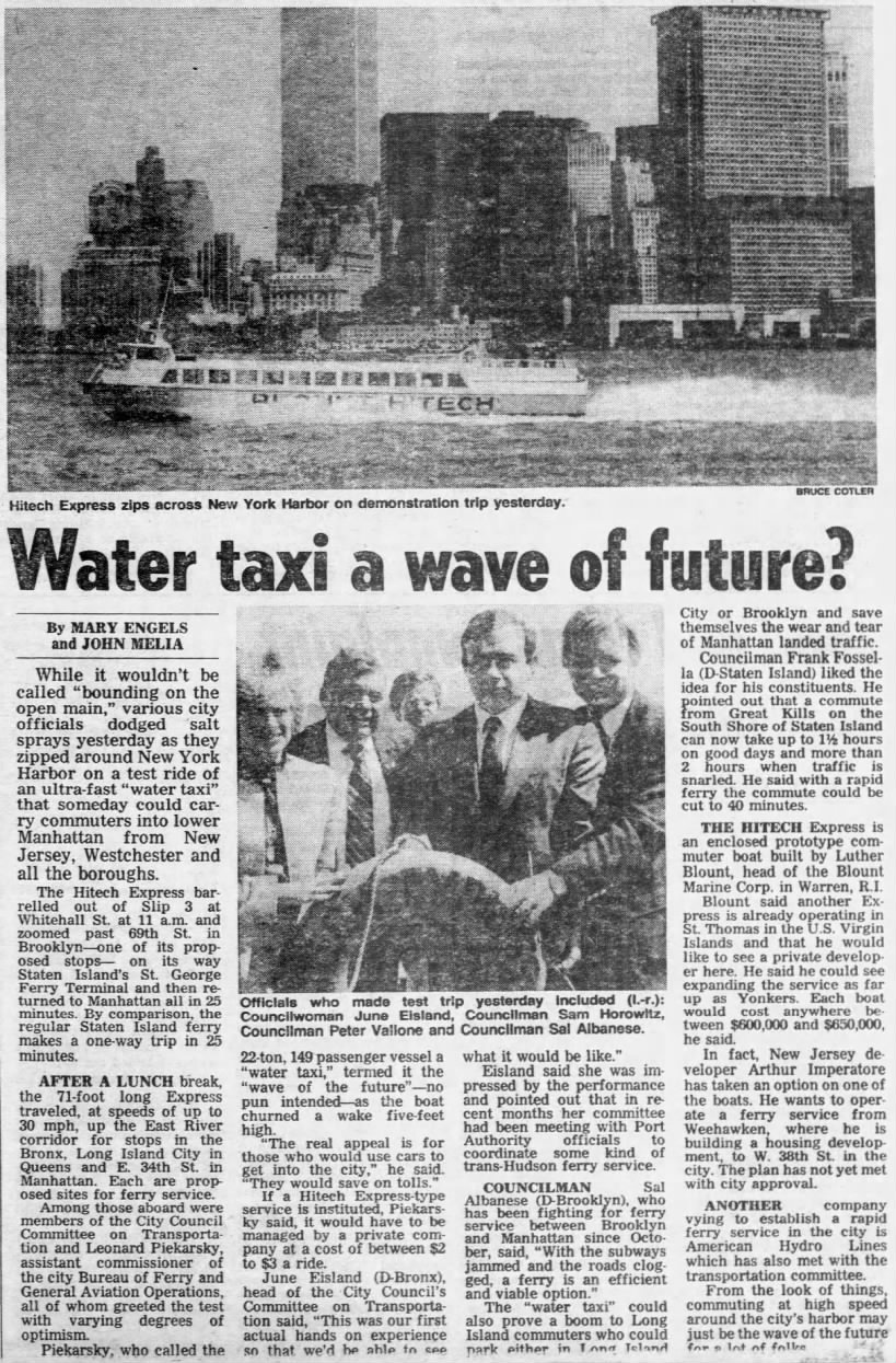 Water taxi a wave of the future?