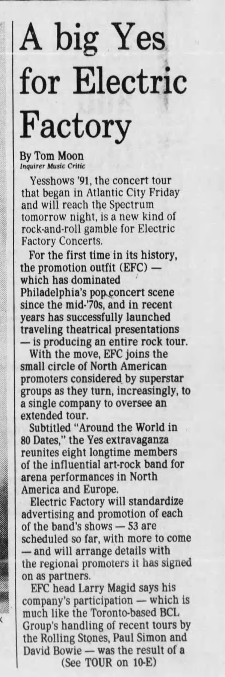 Yes - Union Tour 1991